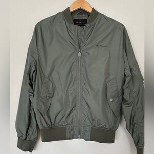 Ben Sherman Men's Olive Green Light Bomber Jacket